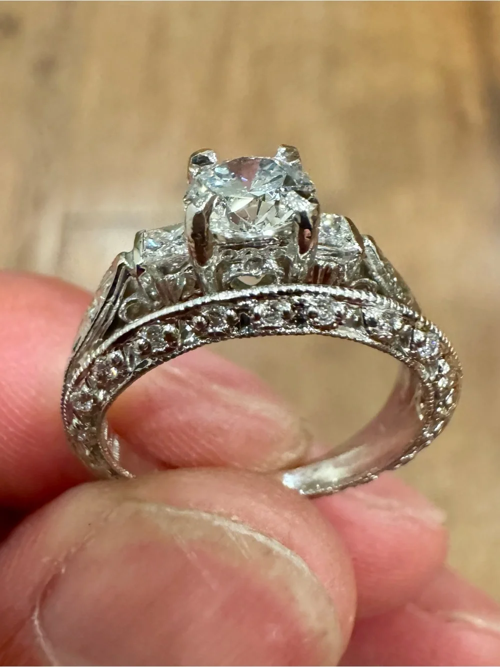 TACORI Platinum Diamond Engagement Ring Set
